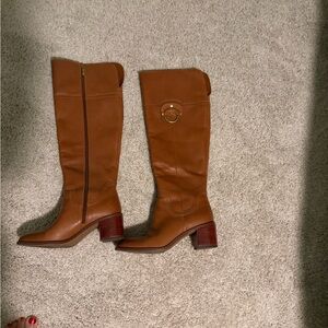 Franco Sarto Tan Over the Knee Boots